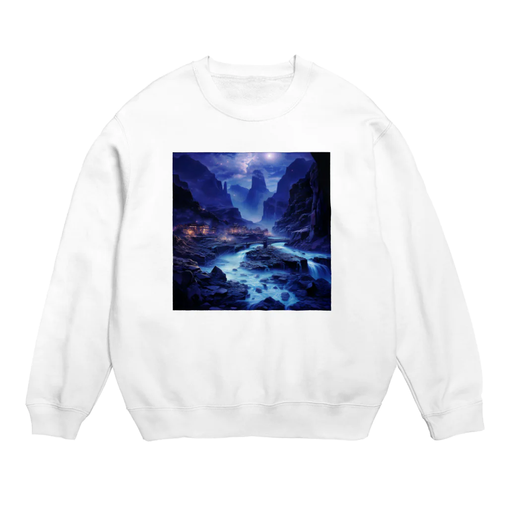 AQUAMETAVERSEの夜景　なでしこ1478 Crew Neck Sweatshirt