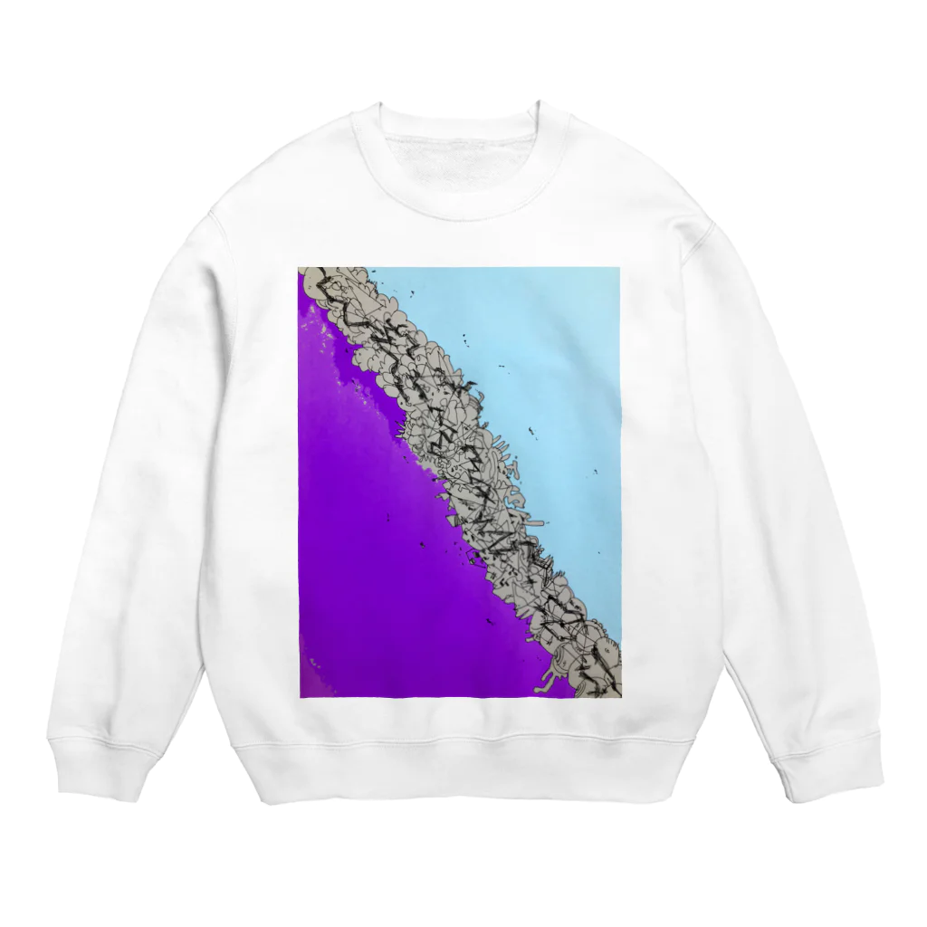 BEYOND_BEYONDの紫浄土 Crew Neck Sweatshirt