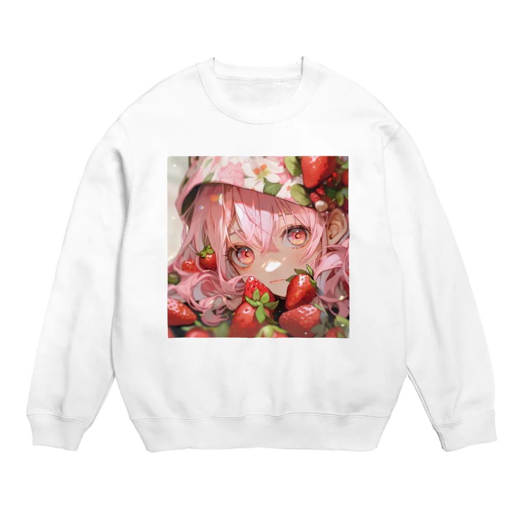 ぶーたんのいちごの夢幻 Crew Neck Sweatshirt