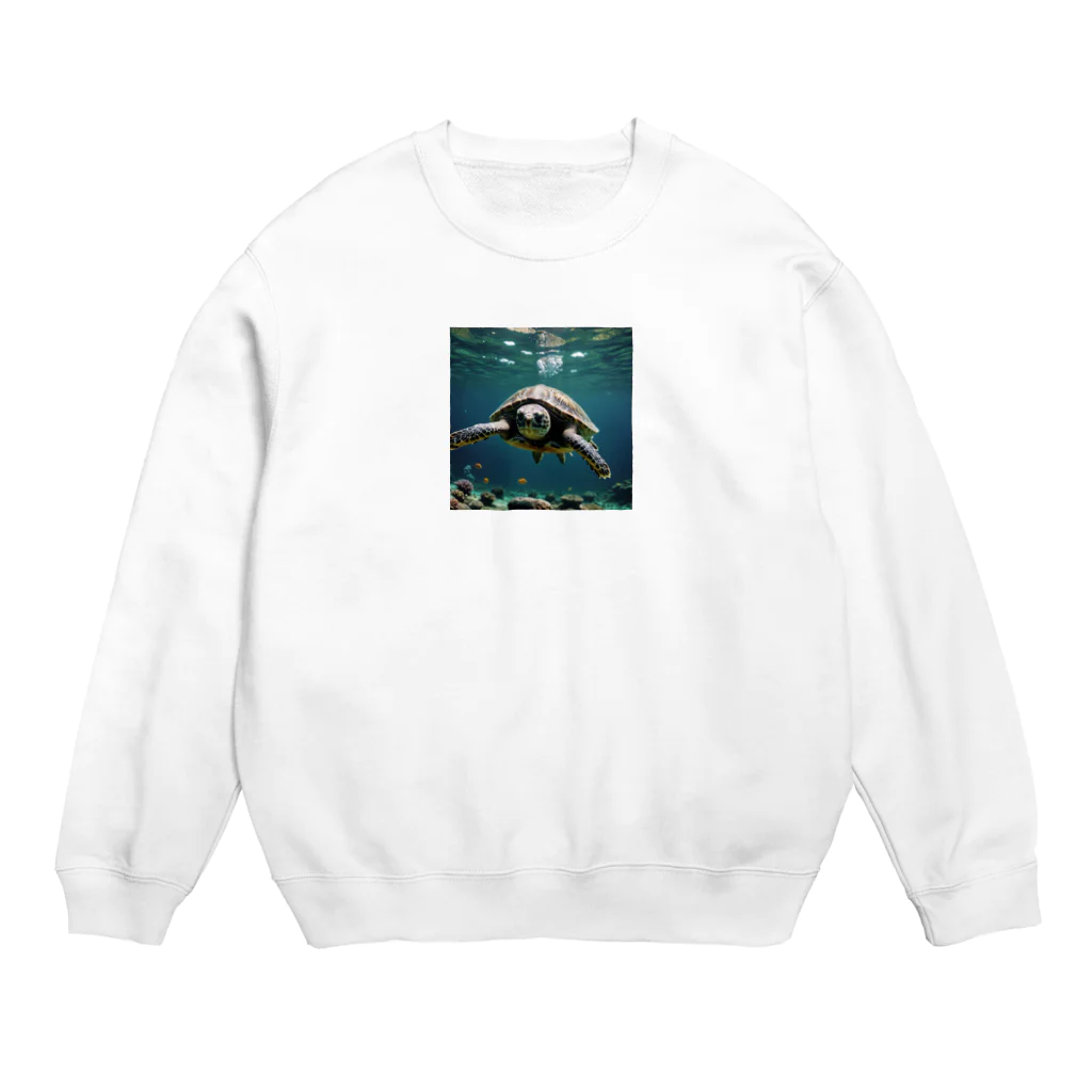 MK76のウミガメ Crew Neck Sweatshirt