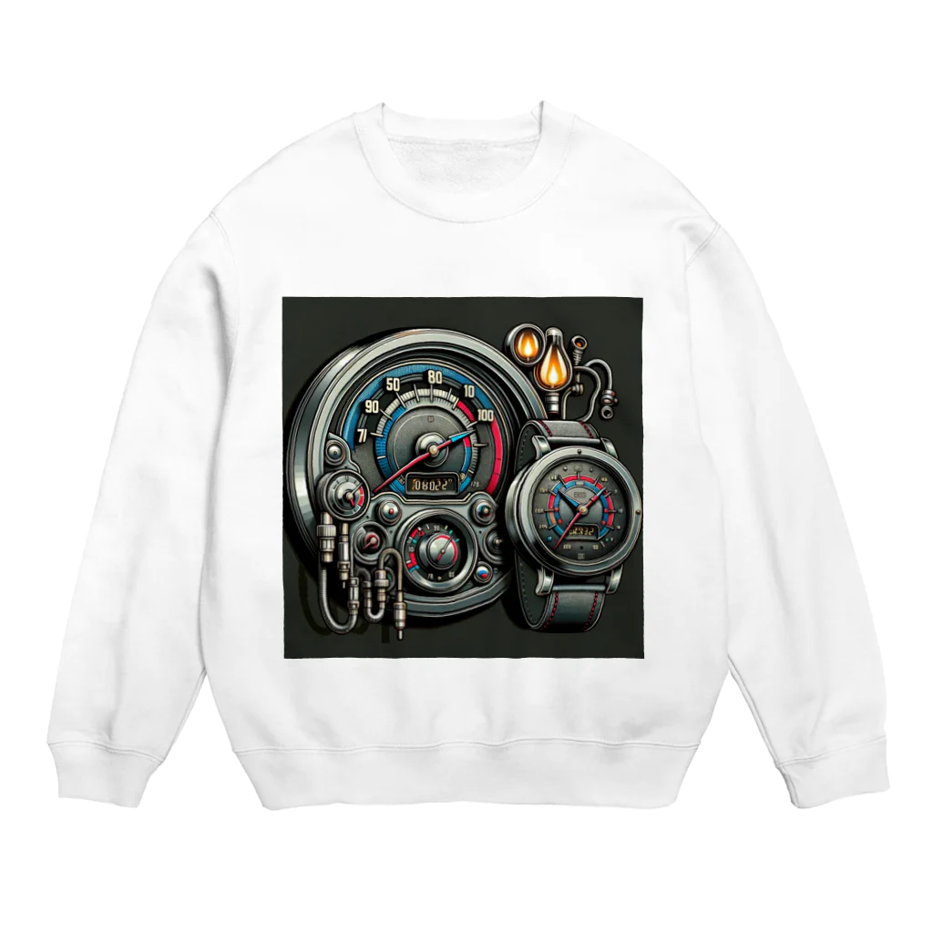 the blue seasonの時間のダッシュボード Crew Neck Sweatshirt