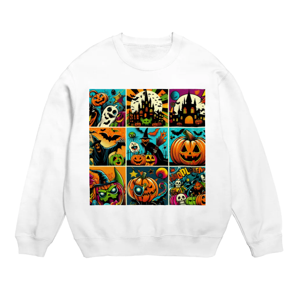 momonekokoのポップなハロウィン Crew Neck Sweatshirt