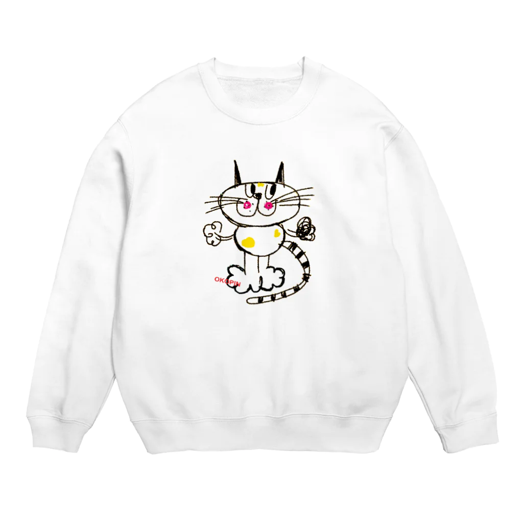 okopinのキャットちゃん  Crew Neck Sweatshirt