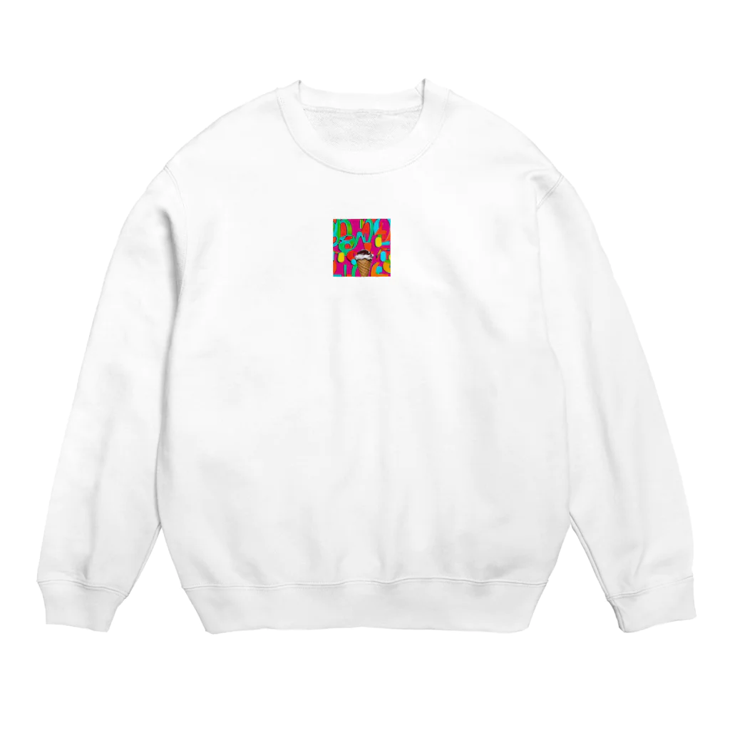 やま　イラストレーター　HEXA NET 販売美麗イラストレーター描きますのアイスクリーム Crew Neck Sweatshirt