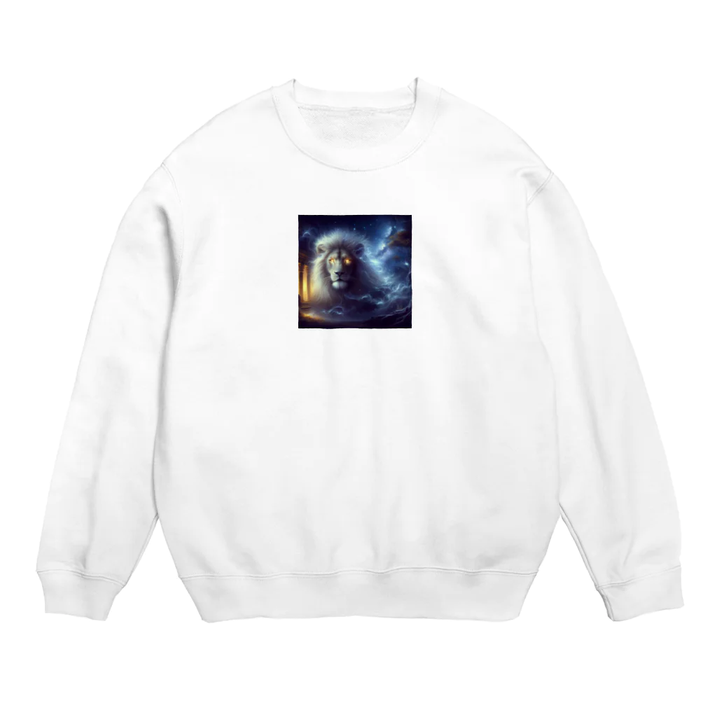 animalsの神秘的なライオン Crew Neck Sweatshirt