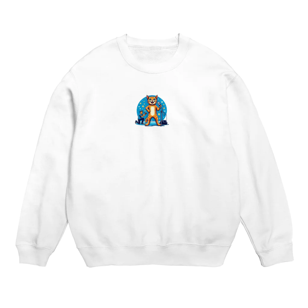 nono_0703のボーカル・ネコ Crew Neck Sweatshirt