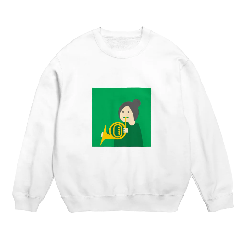 いまさしの意識低いホルン吹き Crew Neck Sweatshirt