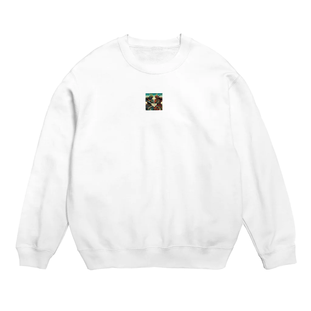 chaochao0701の浮世絵風サムライ"Ukiyo-e Style Samurai""浮世绘风格的武士" Crew Neck Sweatshirt