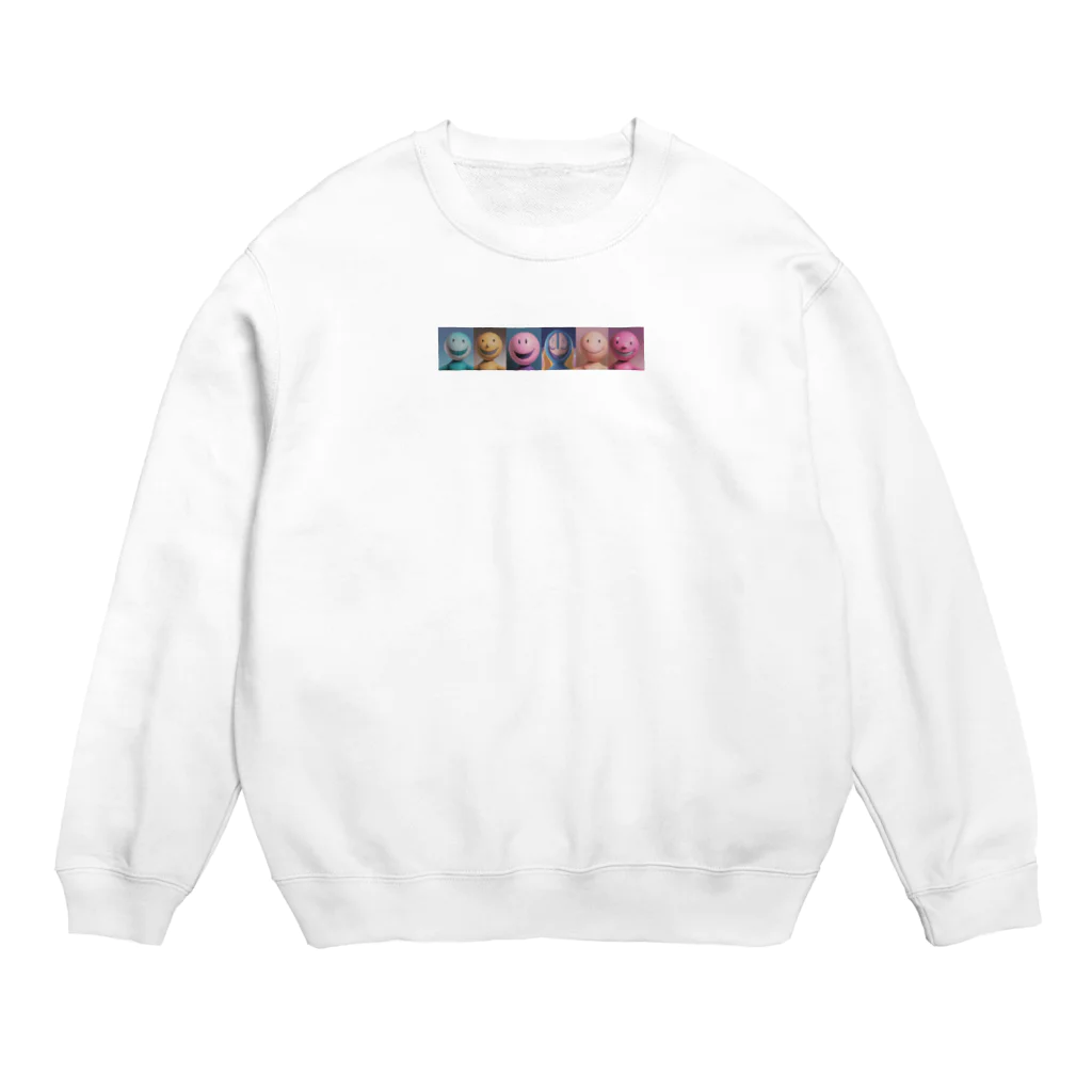 かてこの洋服販売所のカラフルニコちゃん Crew Neck Sweatshirt