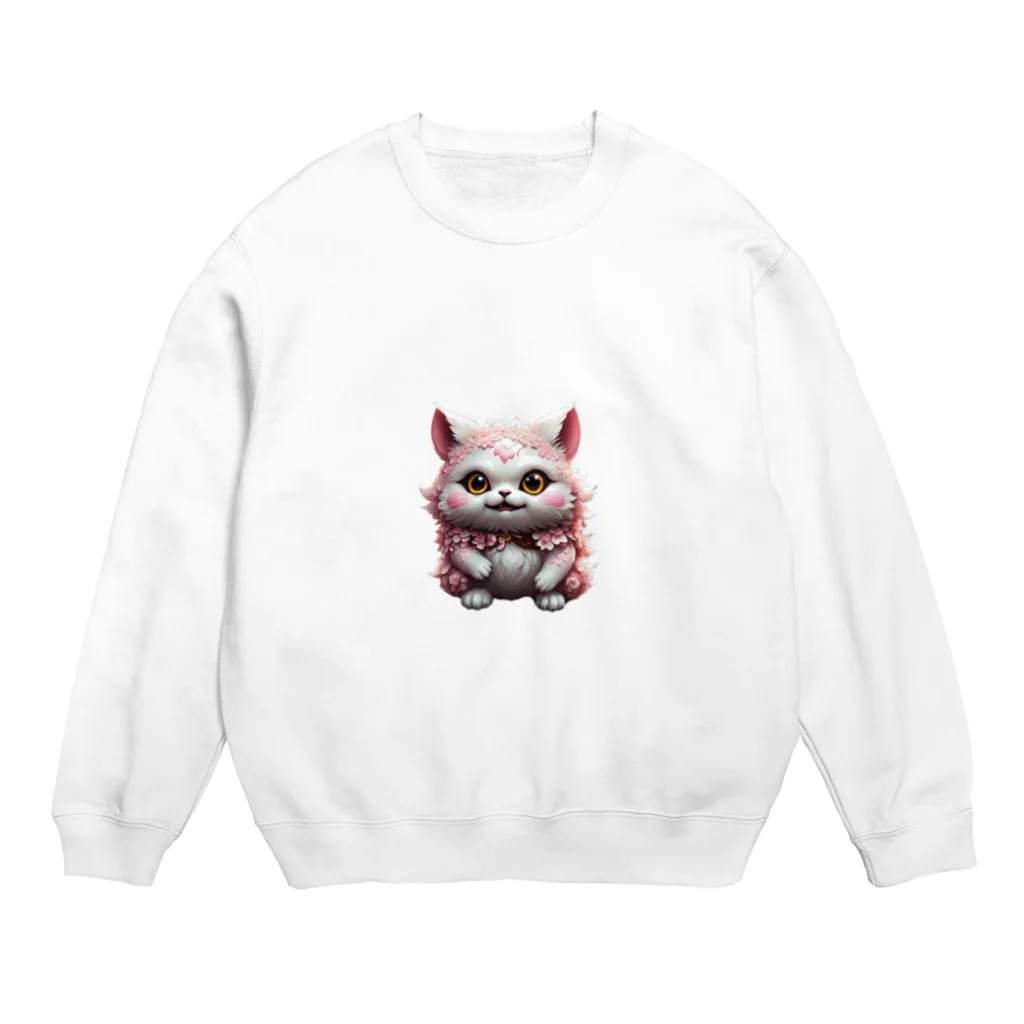 AI妖怪大図鑑の桜妖怪　ゴウカクニャ Crew Neck Sweatshirt