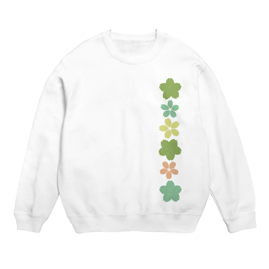 つきしょっぷのくすみカラーの桜 Crew Neck Sweatshirt