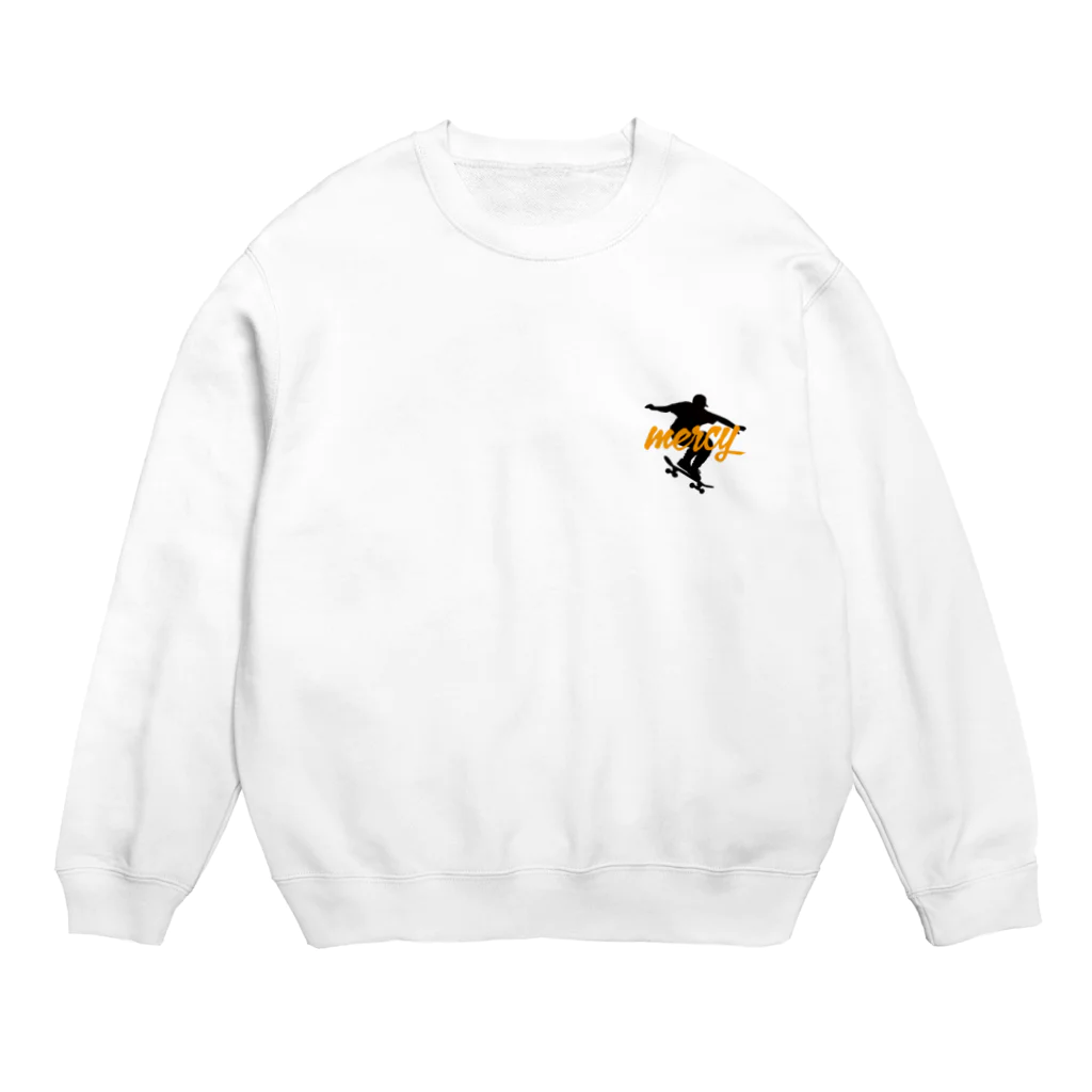 MERCYのmarcy A-2 黒×橙 Crew Neck Sweatshirt