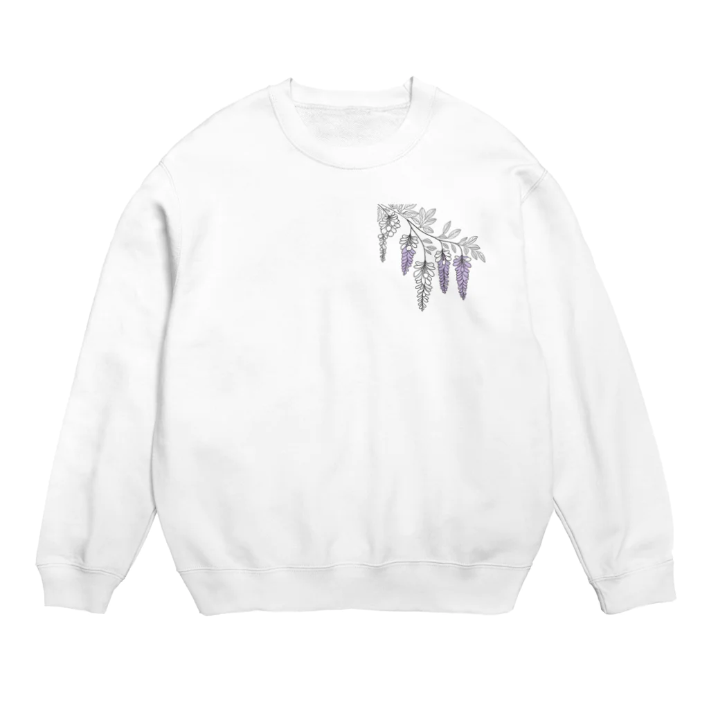 LINEart onlyONEのLINEart 「藤の花」 Crew Neck Sweatshirt