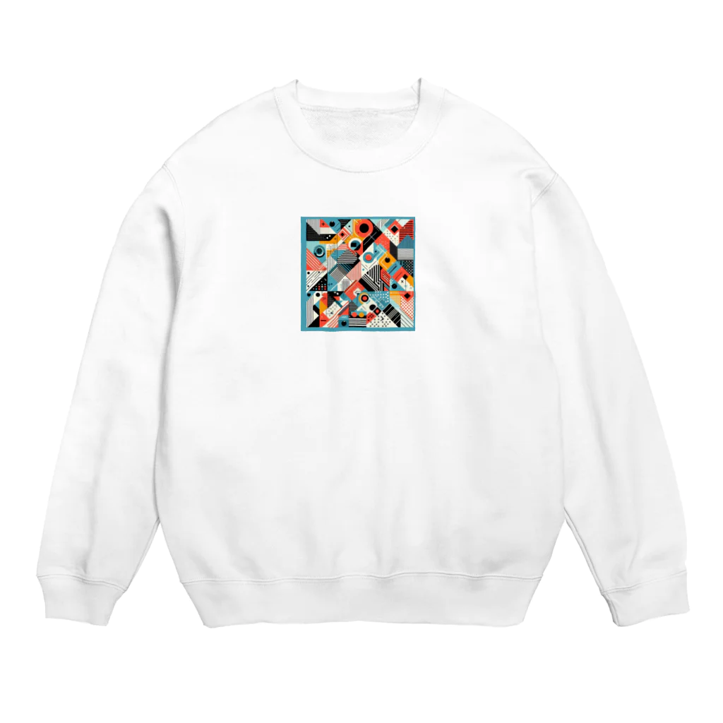 オーロラの里のジオメトリック・フューチャー2 Crew Neck Sweatshirt