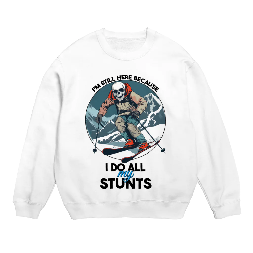 Stylo TeeのI'm Still Here Because I Do All My Stunts Crew Neck Sweatshirt