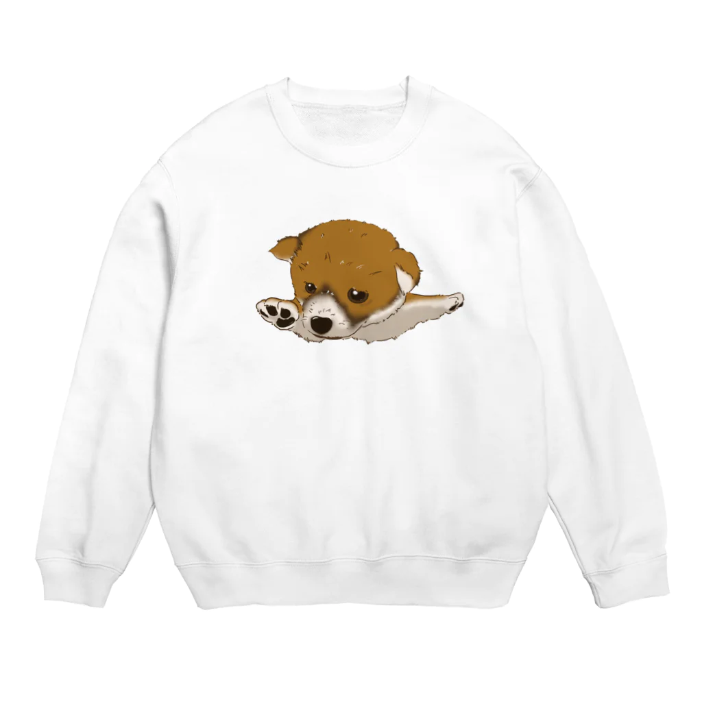 WANPU  by YUn.の飛行機ポーズ　柴　カラー改良版 Crew Neck Sweatshirt