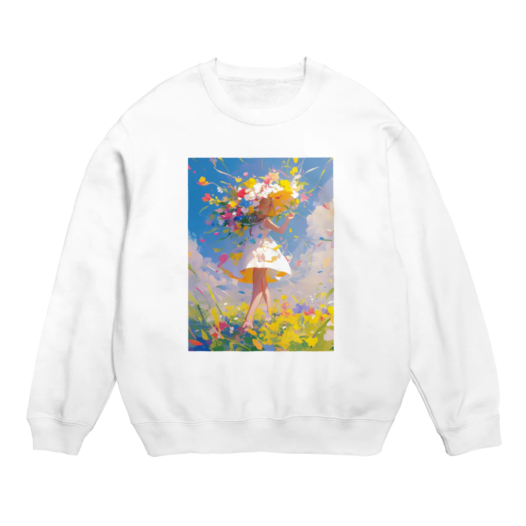 AQUAMETAVERSEの花のささやき　ラフルール　1859 Crew Neck Sweatshirt