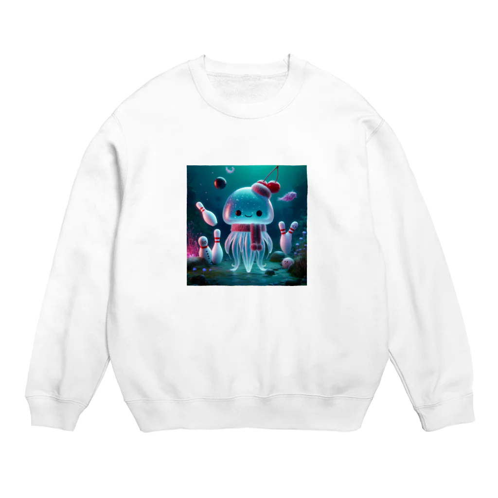 bottaの可愛い、クラゲ、ボーリング Crew Neck Sweatshirt