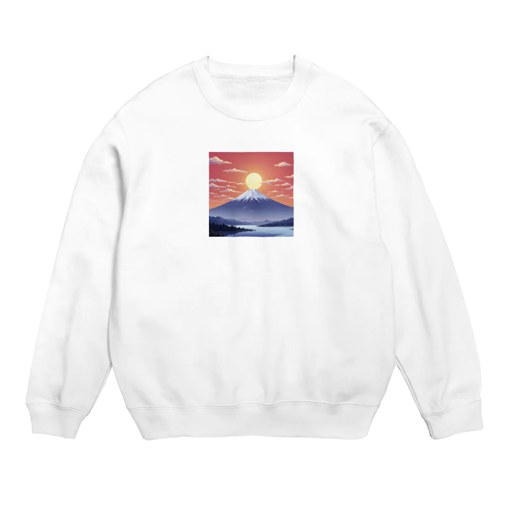 horiesotaのドット絵の朝日 Crew Neck Sweatshirt