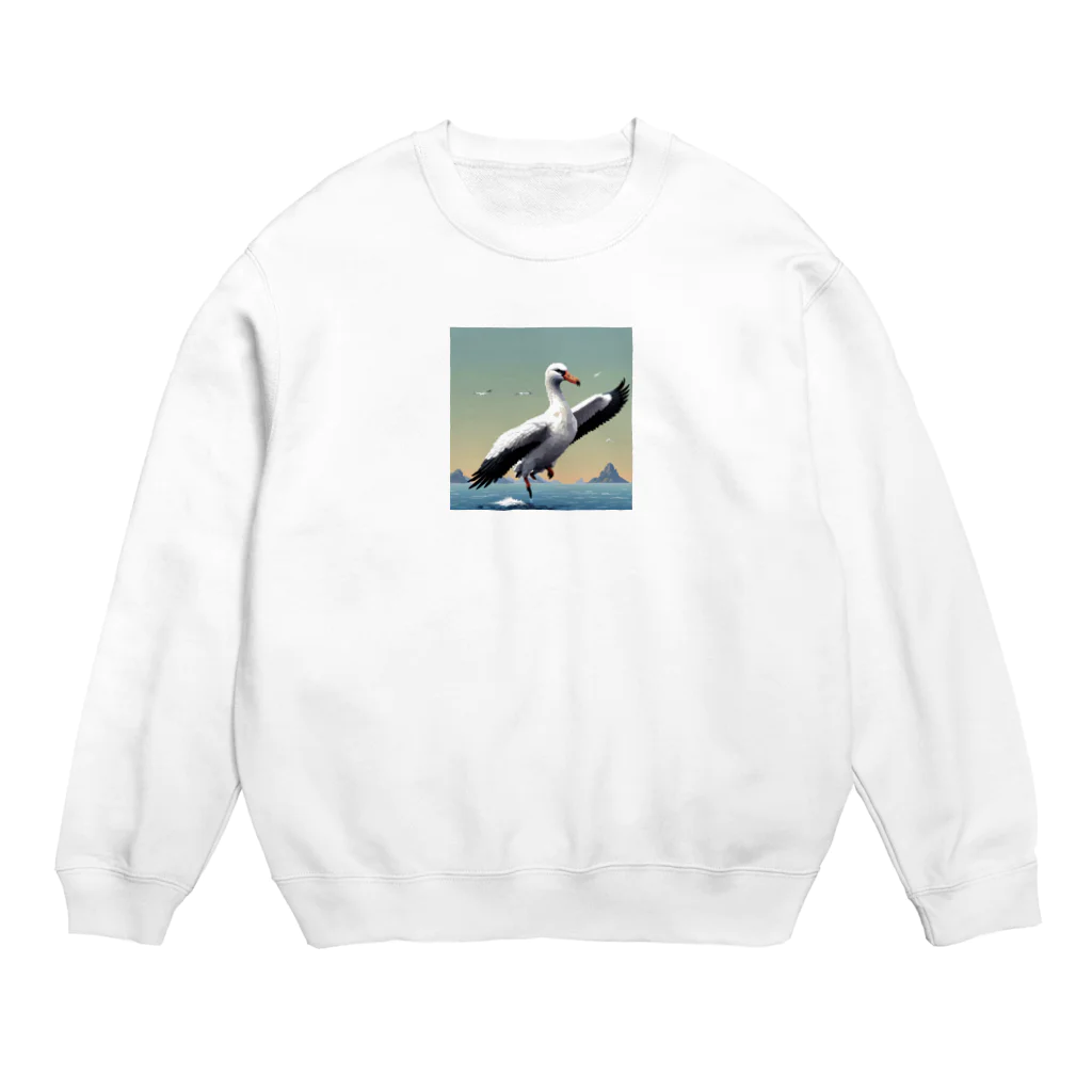 hinasoyuの踊るツノメドリ Crew Neck Sweatshirt