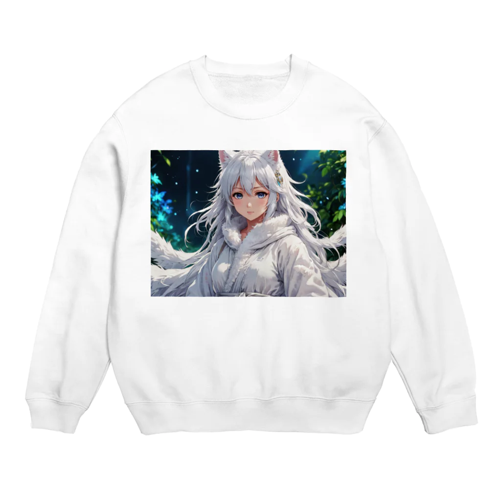 巫女スタぐらむのもふもふの巫女 Crew Neck Sweatshirt