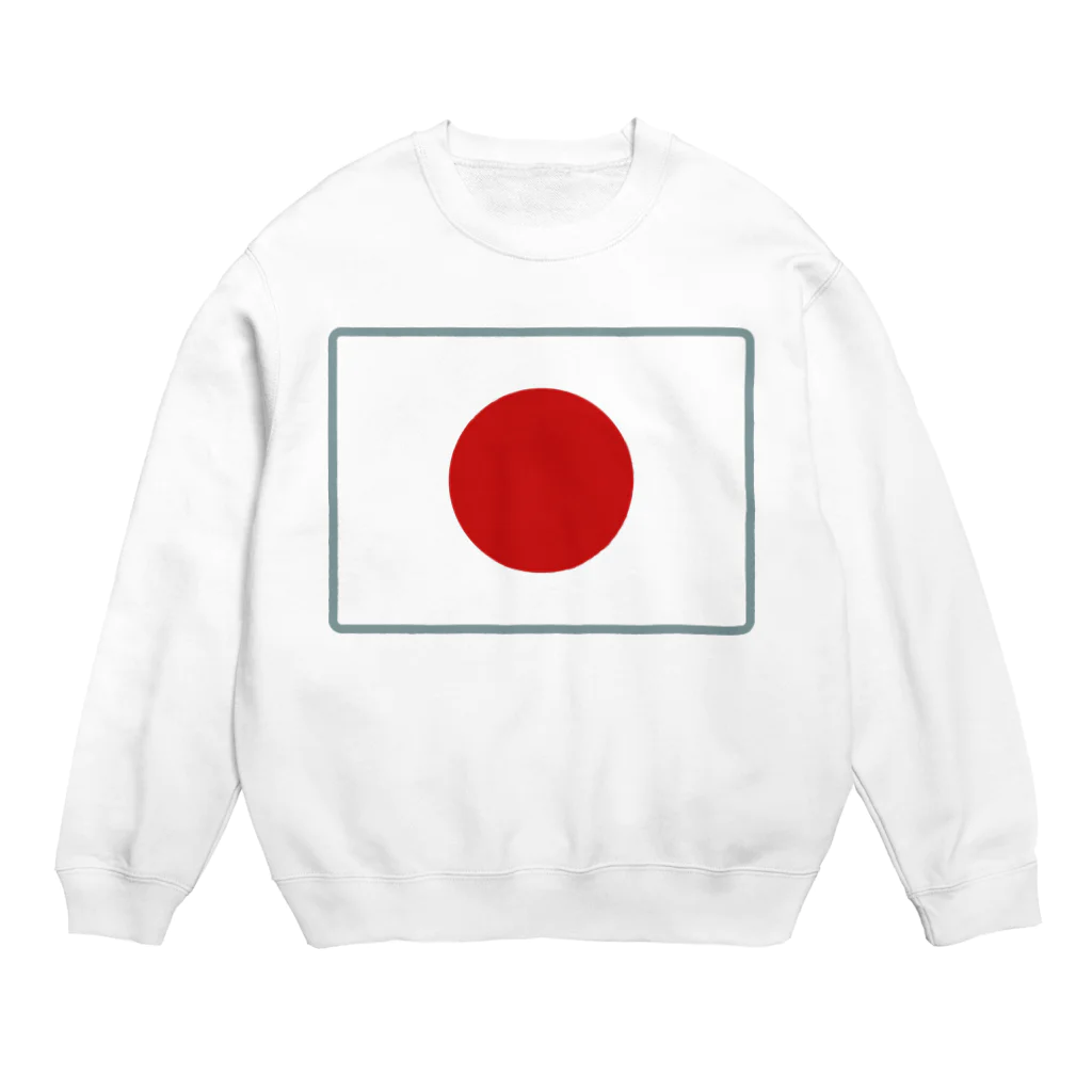 お絵かき屋さんの日本の国旗 Crew Neck Sweatshirt