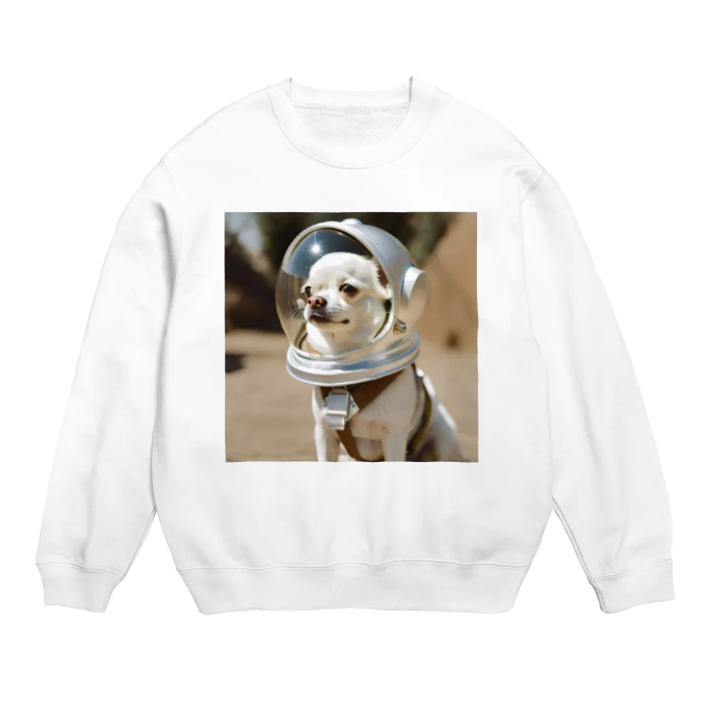 mesogiaの宇宙犬　ちわわん　Ver.2 Crew Neck Sweatshirt