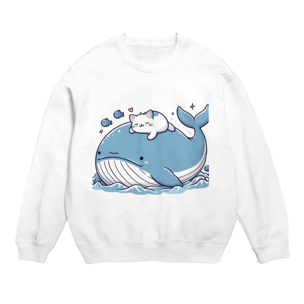 ニャーちゃんショップの眠りネコ Crew Neck Sweatshirt