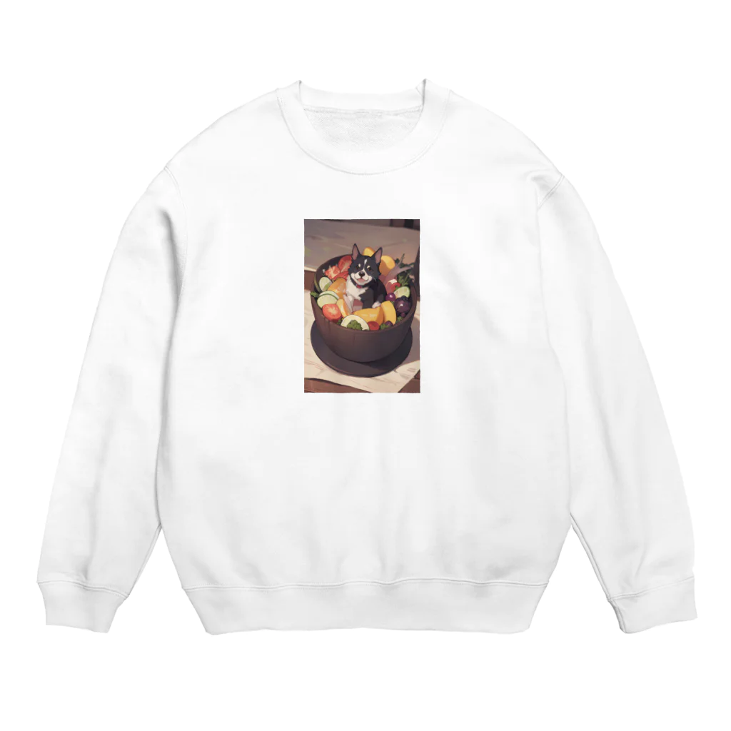 智のショップの野菜と犬① Crew Neck Sweatshirt