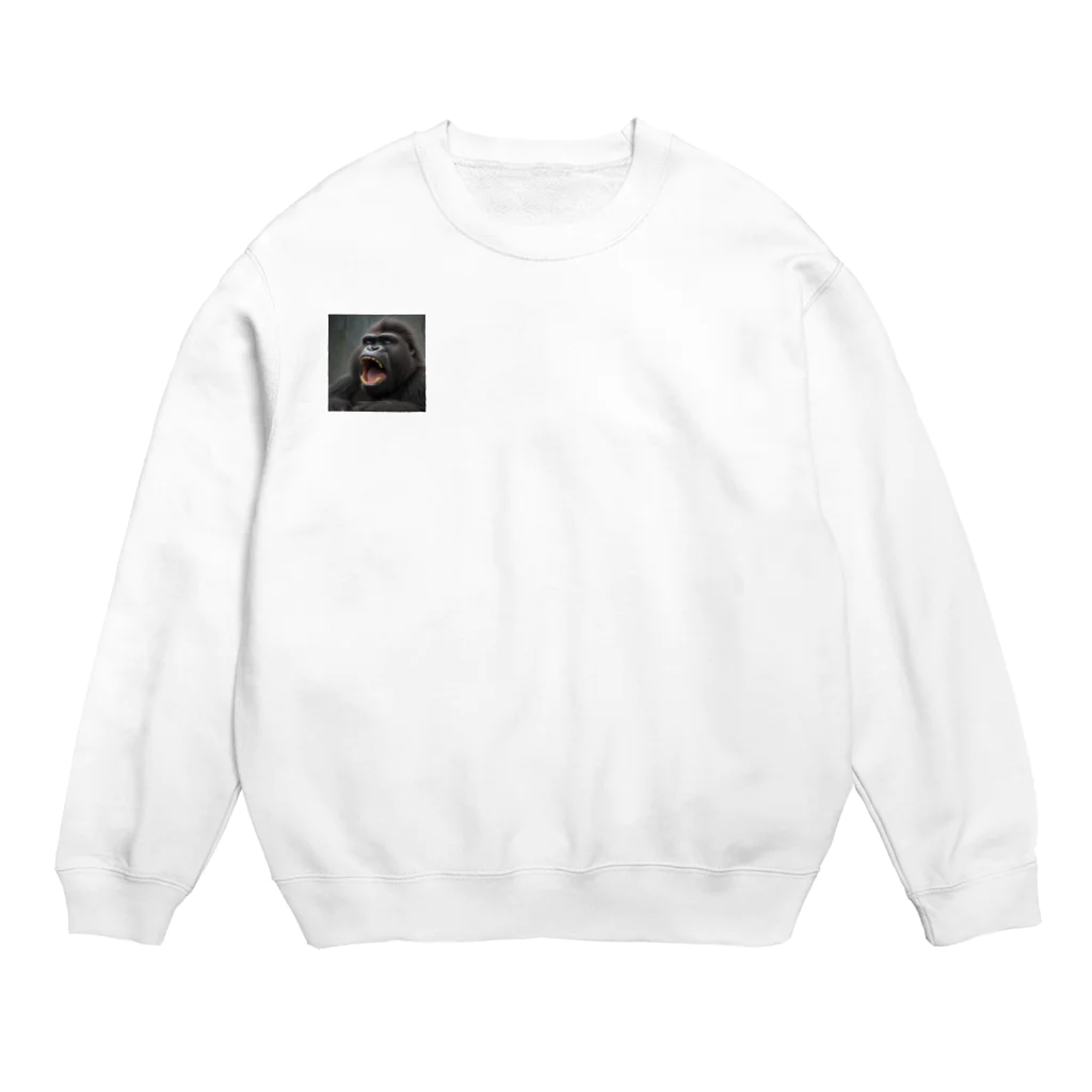 ねおきの部屋の寝起きゴリラ Crew Neck Sweatshirt