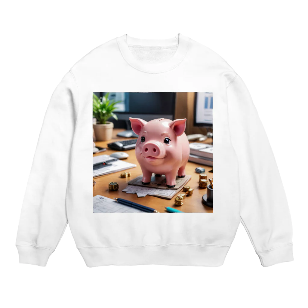 MTHの会社のビジネスモデルを構築するミニブタ Crew Neck Sweatshirt