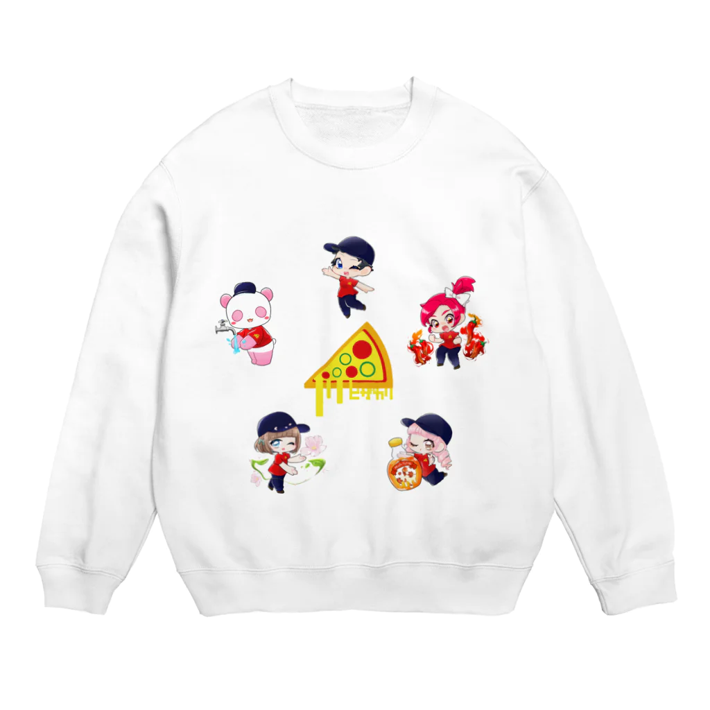 ピザカリ長府店グッズのアシスタントちびキャラ第1弾その1 Crew Neck Sweatshirt