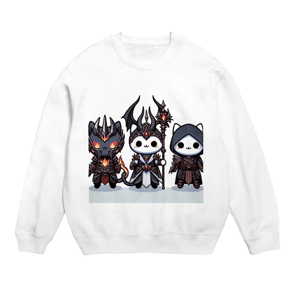 にゃんラボの魔王にゃんこと側近にゃんこ Crew Neck Sweatshirt