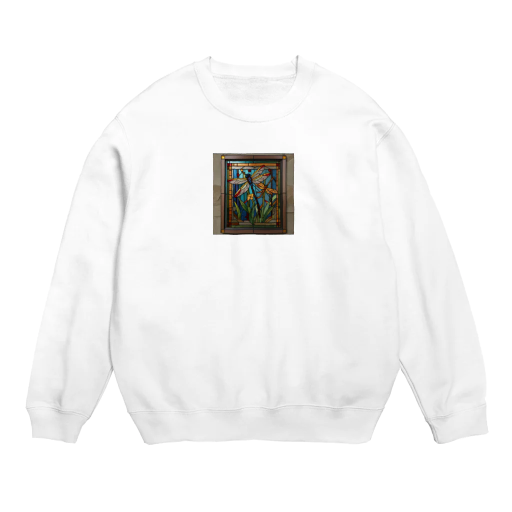 ganeshaのドラゴンフライダンス・ステンドグラス Crew Neck Sweatshirt