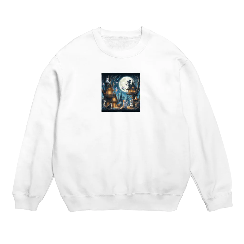 JAMnano1837の猫と妖精の暮らす世界 Crew Neck Sweatshirt