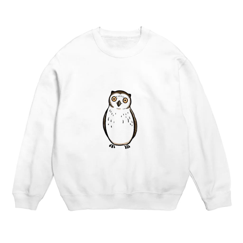 FOOLななにかのミミズクちゃん Crew Neck Sweatshirt