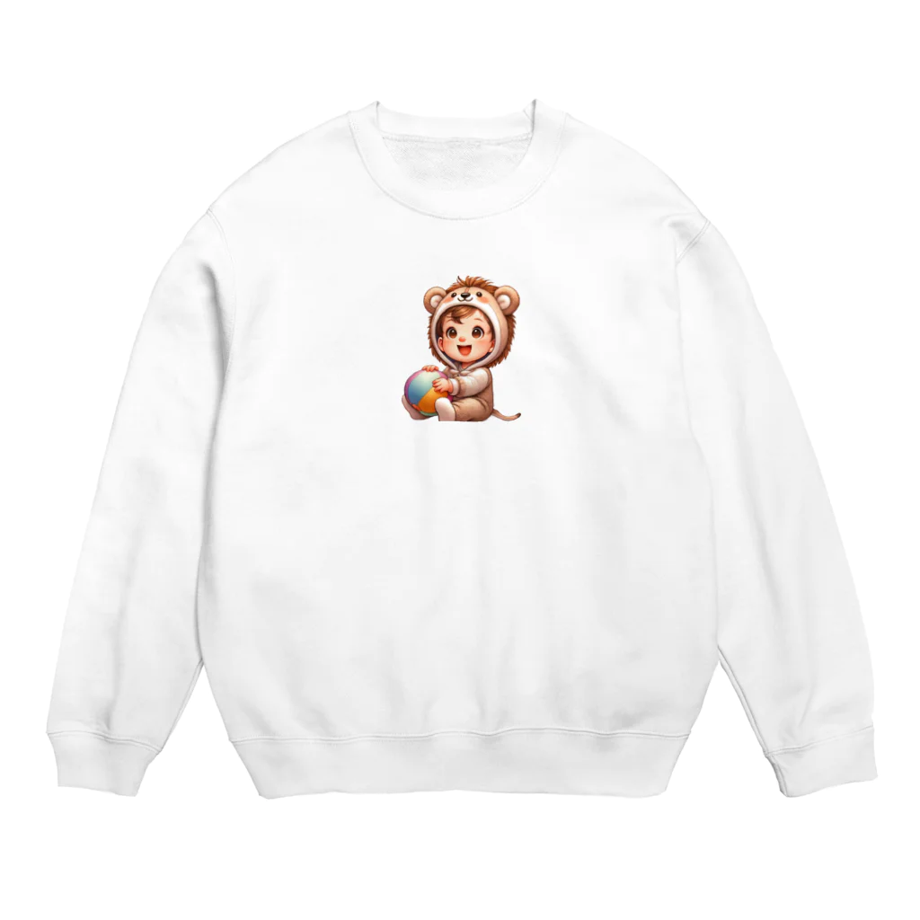 pothossysのかわいい着ぐるみ赤ちゃん Crew Neck Sweatshirt