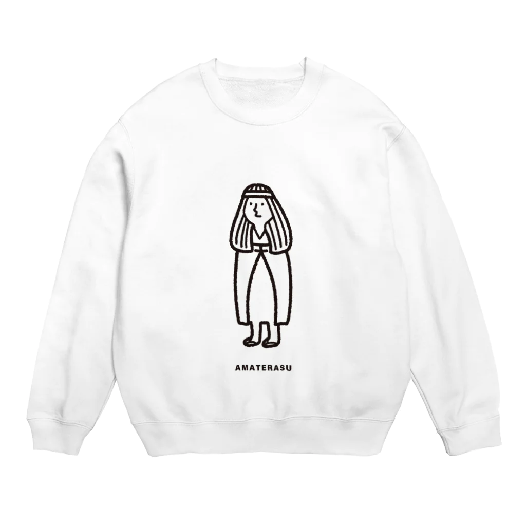 ねっこのAMATERASU_WOMAN_LINE_BK Crew Neck Sweatshirt