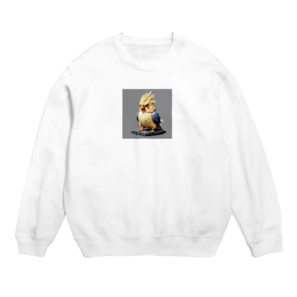 インコグッズの怒ったオカメインコ Crew Neck Sweatshirt