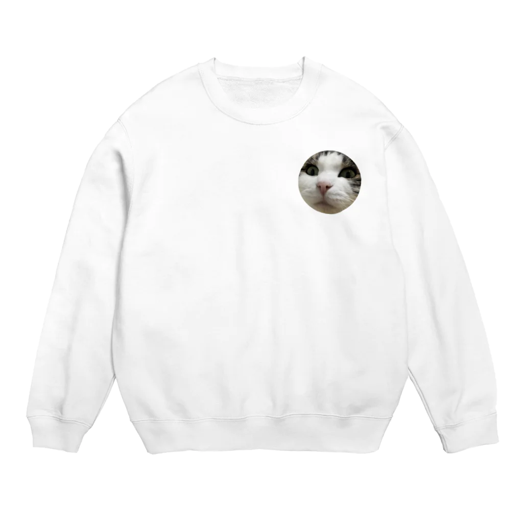 うちのにゃんず🐈のみーみーちゃんのメンチ Crew Neck Sweatshirt