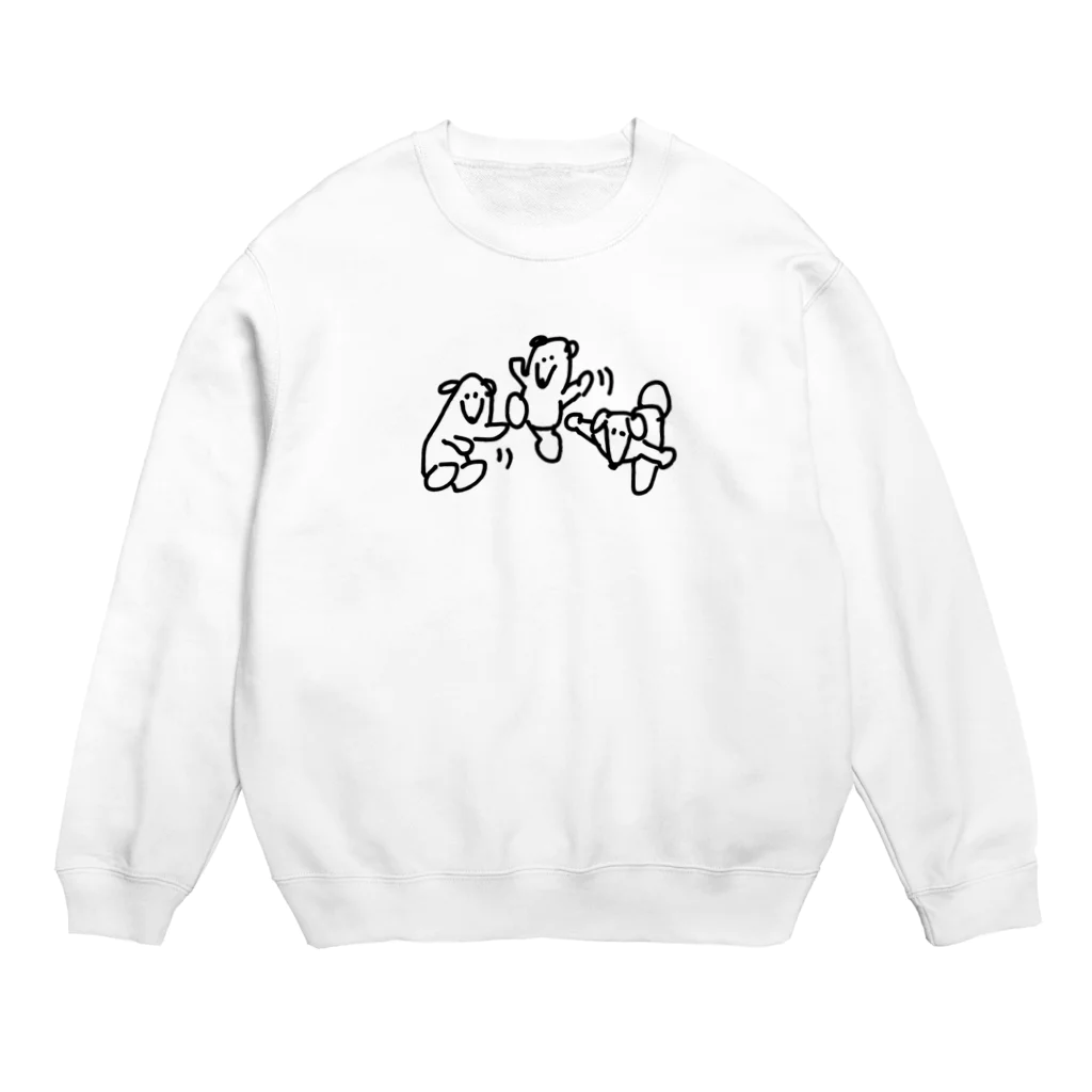 LOVE終太郎の近代において犬は基本的に自由 Crew Neck Sweatshirt