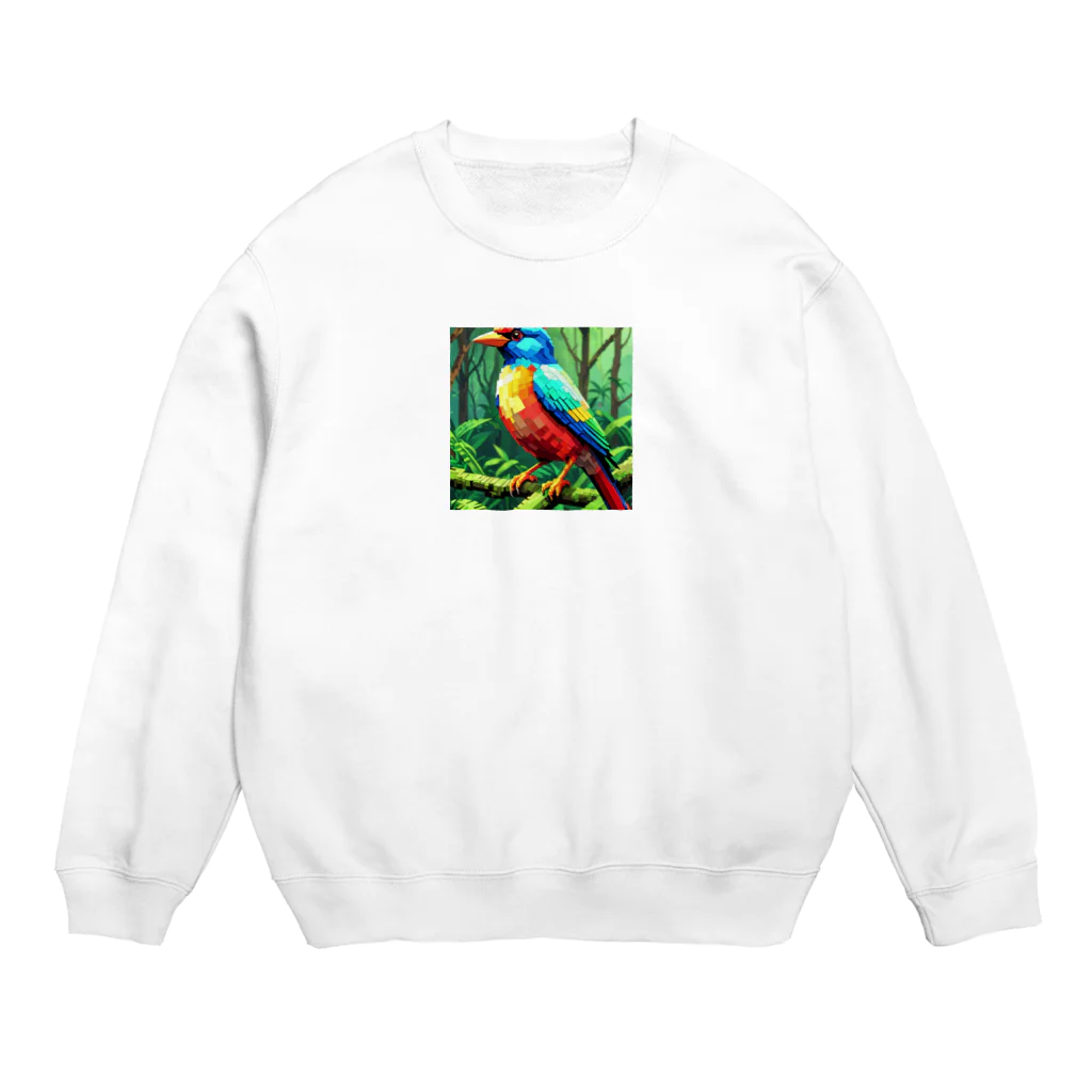 かたまりのドットインコ Crew Neck Sweatshirt