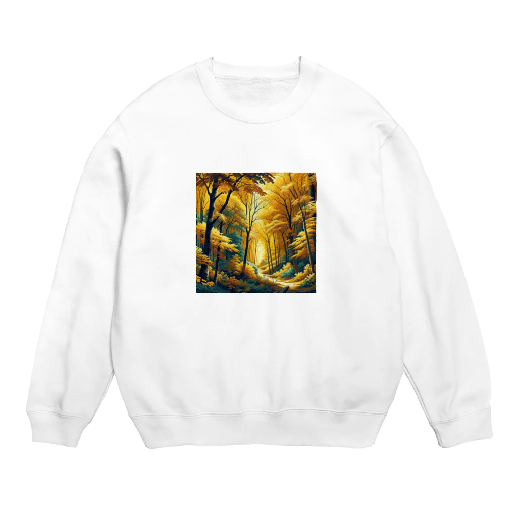 VeiledSageの黄金の森の道 Crew Neck Sweatshirt