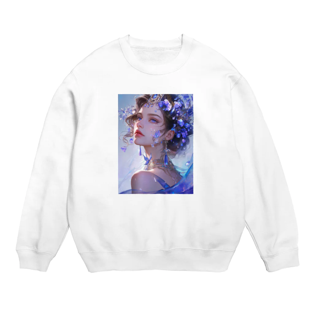 AQUAMETAVERSEのブルーの宝石を身につけて　ラフルール　1859 Crew Neck Sweatshirt