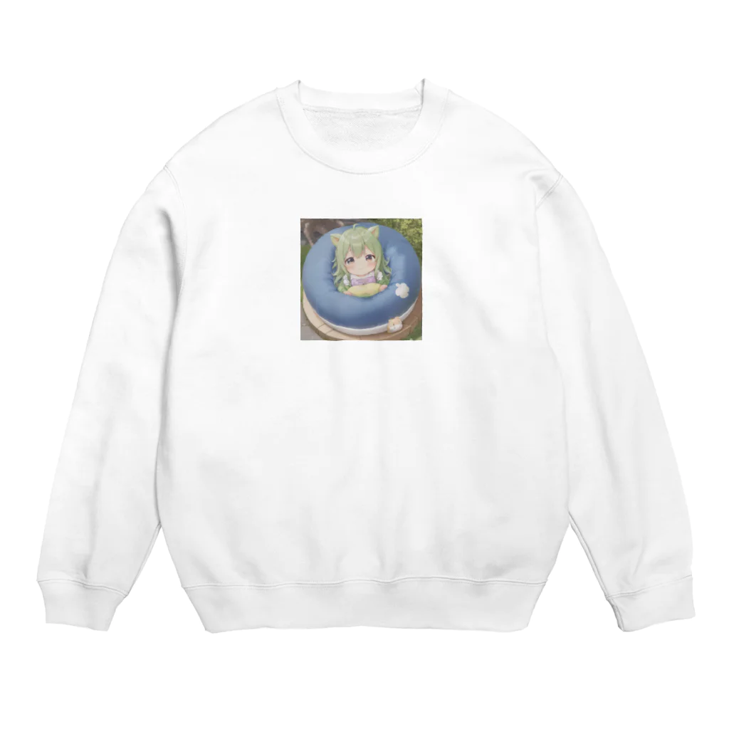 DIMDIMの脳内ショップのうるうるな眼の可愛い女の子 Crew Neck Sweatshirt