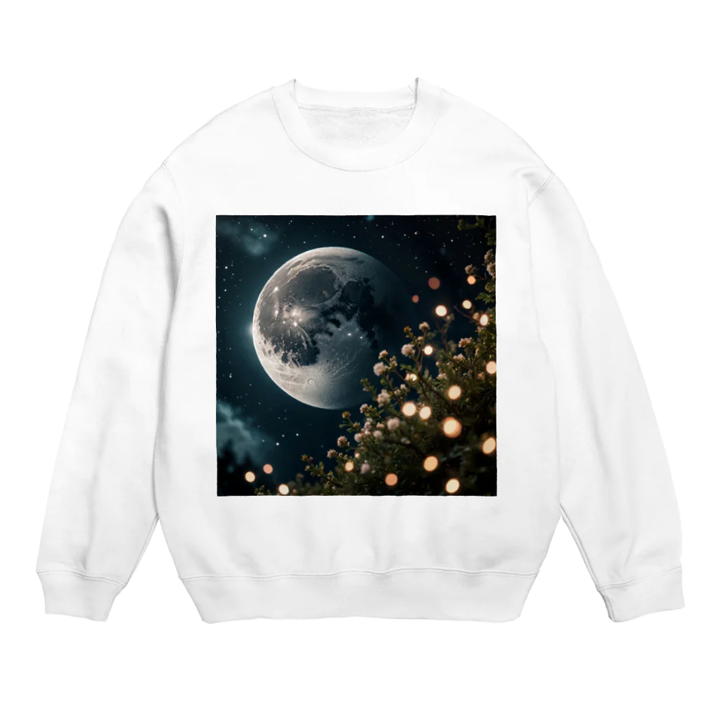 YUDAのAIアトリエの月と幻想 Crew Neck Sweatshirt