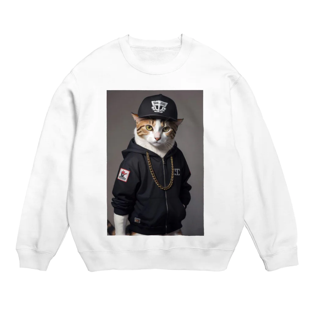 Be proudのヒップホップ猫 Crew Neck Sweatshirt