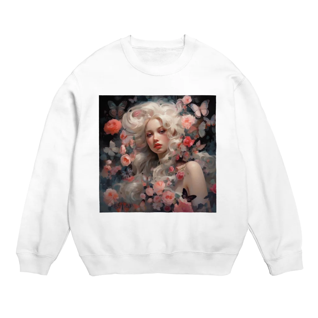 AQUAMETAVERSEの花と美女　なでしこ1478 Crew Neck Sweatshirt