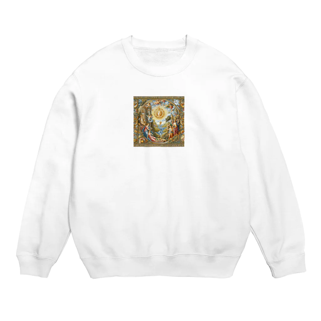 Qten369の絵画をモチーフ Crew Neck Sweatshirt