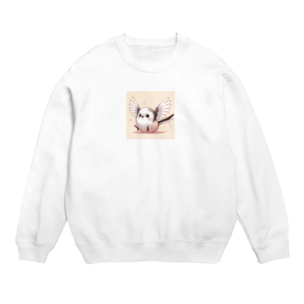 獣医学生の高橋さんのもちもちシマエナガ Crew Neck Sweatshirt